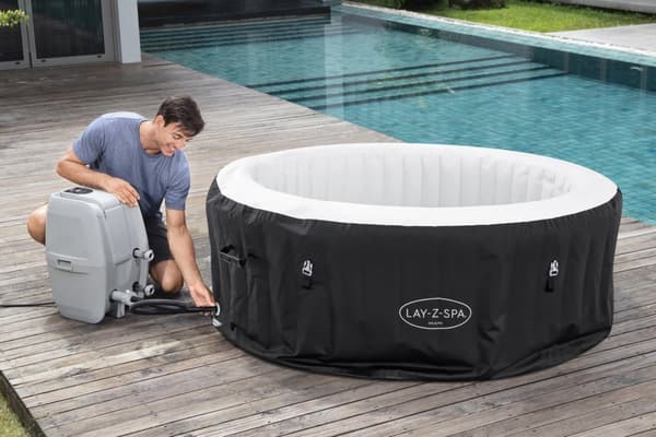 Lay-Z Spa 180 x 66 cm Miami AirJet 4 Black Spabad