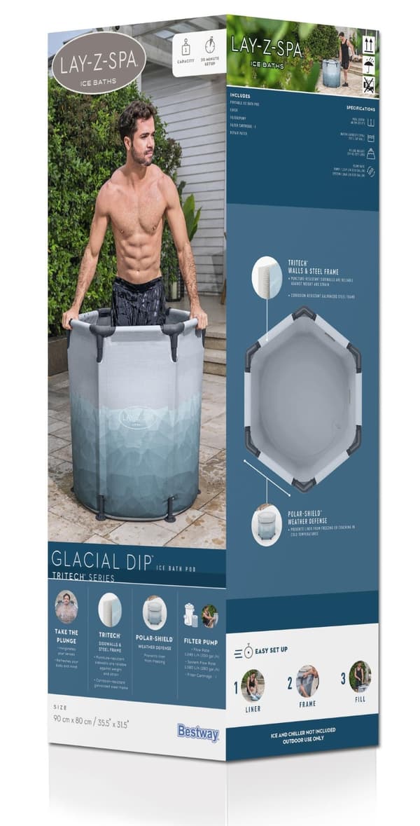Lay-Z Glacial dip Isbad m/pump  90 x 80 cm