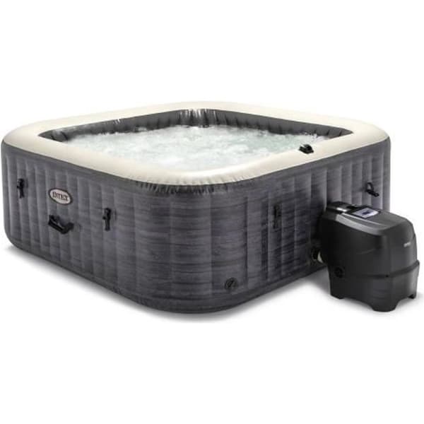 INTEX uppblåsbart spa - Skiffer - 173 x 173 x 71 cm - 4 platser - Fyrkantig - 28450EX
