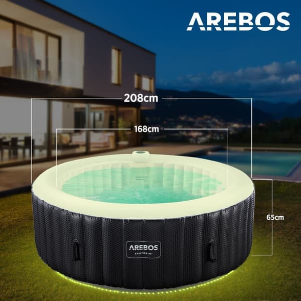 Spa Pool Santorini rund med LED - 2400W
