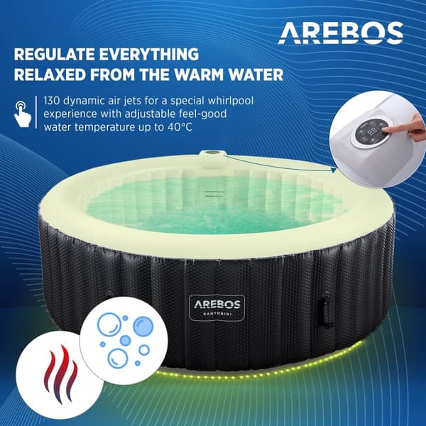 Spa Pool Santorini rund med LED - 2400W