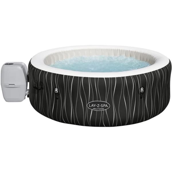 BESTWAY Uppblåsbart Spa - Lay-Z-Spa Hollywood - 196 x 66 cm - 4 till 6 platser - Runt (lock, patron, diffusor, LED...)