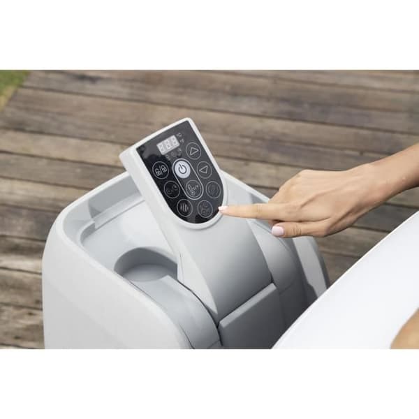 Spa gonflable BESTWAY - Lay-Z-Spa Miami - 120 luftmunstycken - 180 x 66 cm - 2 till 4 platser - Rund (överdrag, patrontillbehör, diffuser)