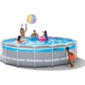 Miniatyrbild 2 av 5: INTEX Tubular Above Ground Pool Kit - Pris Ram - 488 x 122 cm - Rund (Pump, lock, markduk och stege) - 26730NP