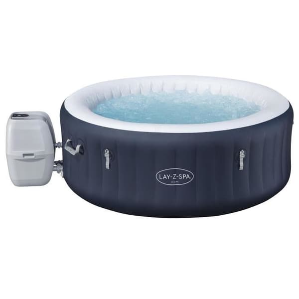 Spa gonflable BESTWAY - Lay-Z-Spa Miami - 120 luftmunstycken - 180 x 66 cm - 2 till 4 platser - Rund (överdrag, patrontillbehör, diffuser)