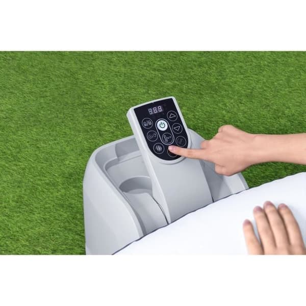 Spa gonflable BESTWAY - Lay-Z-Spa Miami - 120 luftmunstycken - 180 x 66 cm - 2 till 4 platser - Rund (överdrag, patrontillbehör, diffuser)