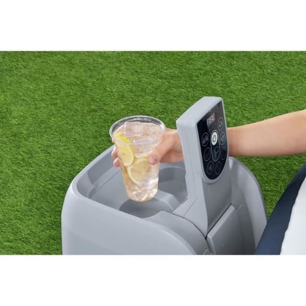 Spa gonflable BESTWAY - Lay-Z-Spa Miami - 120 luftmunstycken - 180 x 66 cm - 2 till 4 platser - Rund (överdrag, patrontillbehör, diffuser)