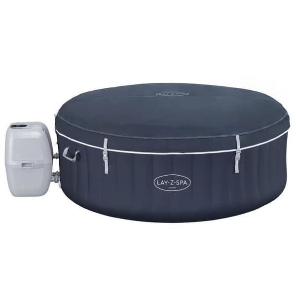 Spa gonflable BESTWAY - Lay-Z-Spa Miami - 120 luftmunstycken - 180 x 66 cm - 2 till 4 platser - Rund (överdrag, patrontillbehör, diffuser)