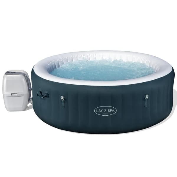 Spa gonflable BESTWAY - Lay-Z-Spa Miami - 140 luftmassager - 196 x 66 cm - 4 till 6 platser - Rund (överdrag, patron, diffusor)