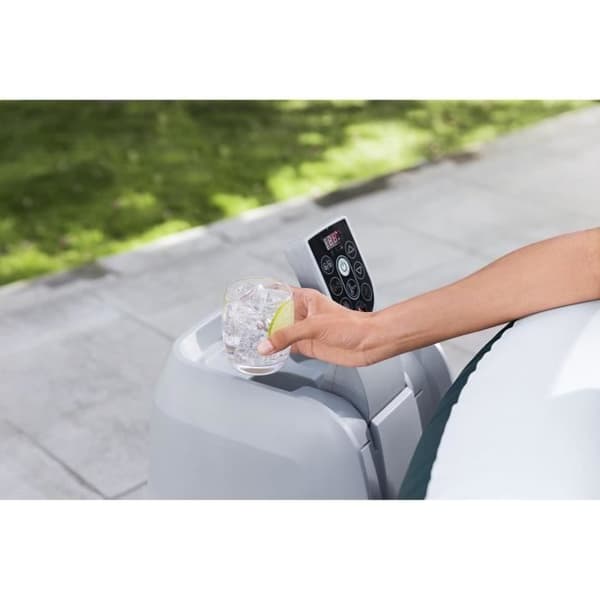 Spa gonflable BESTWAY - Lay-Z-Spa Miami - 140 luftmassager - 196 x 66 cm - 4 till 6 platser - Rund (överdrag, patron, diffusor)