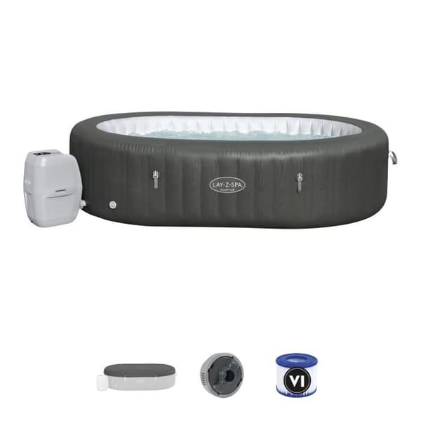 Spa gonflable BESTWAY - Lay-Z-Spa Mauritius - Med Wifi - Airjet 180 Airjets - 270 x 180 x 71 cm - 5 till 7 platser - Rektangulär