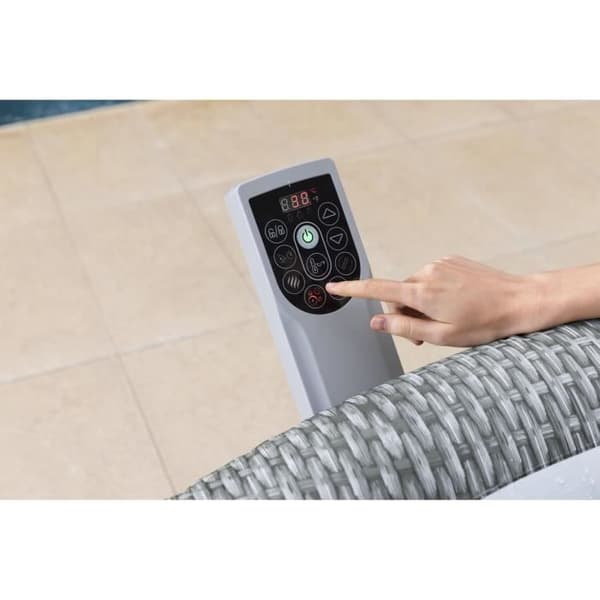 Spa gonflable BESTWAY - Lay-Z-Spa Bali - 140 luftmunstycken - 196 x 71 cm - 4 till 6 platser - Rund (lock, kartong, diffusor)