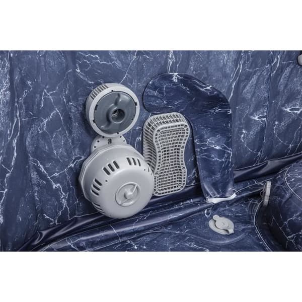 Spa gonflable BESTWAY - Lay-Z-Spa San Francisco Hydrojet Pro - 230 x 230 x 71 cm - 5/7 platser - Fyrkantig (skyddsöverdrag, en patron)