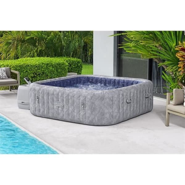 Spa gonflable BESTWAY - Lay-Z-Spa San Francisco Hydrojet Pro - 230 x 230 x 71 cm - 5/7 platser - Fyrkantig (skyddsöverdrag, en patron)
