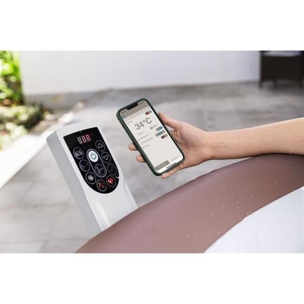 Spa gonflable BESTWAY - Lay-Z-Spa Hawaii - 140 luftjetar - 196 x 71 cm - 4 till 6 platser - Rund (lock, patron, diffusor)