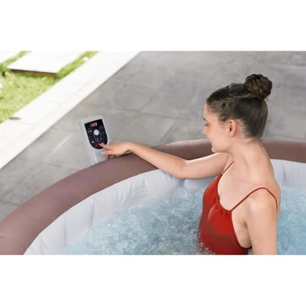 Spa gonflable BESTWAY - Lay-Z-Spa Hawaii - 140 luftjetar - 196 x 71 cm - 4 till 6 platser - Rund (lock, patron, diffusor)