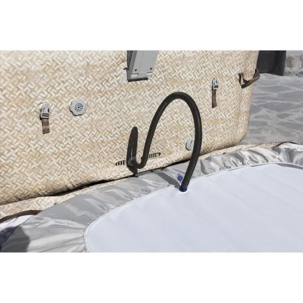 Spa uppblåsbar BESTWAY - Lay-Z-Spa Rom - 180 luftstrålar - 201 x 201 x 71 cm - 5 till 7 platser - Fyrkantig (lock, patron, diffusor)