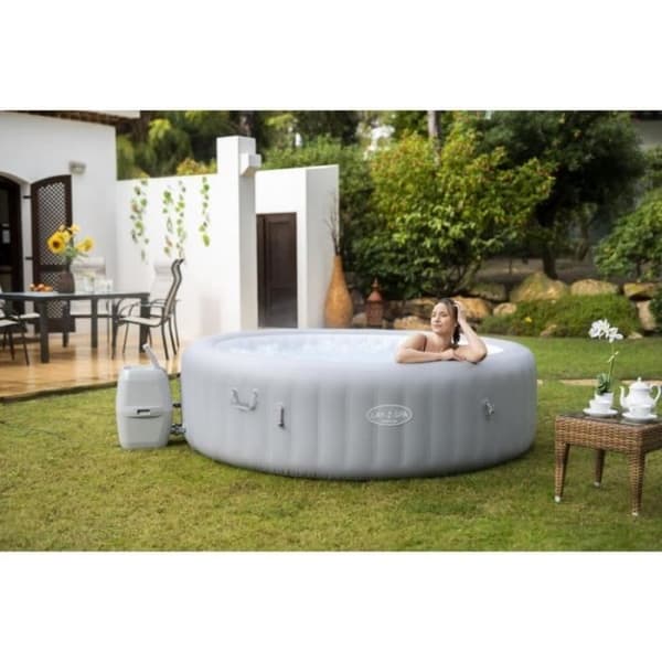 Spa gonflable BESTWAY - Lay-Z-Spa Grenada - 236 x 71 cm - 6 till 8 platser - Rund (Levereras med lock, patron och diffusor)