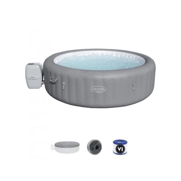 Spa gonflable BESTWAY - Lay-Z-Spa Grenada - 236 x 71 cm - 6 till 8 platser - Rund (Levereras med lock, patron och diffusor)