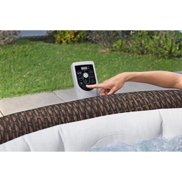 Spa gonflable BESTWAY - Lay-Z-Spa Bali - 180 luftstrålar - 216 x 71 cm - 5 till 7 platser - Rund (lock, patron, diffusor)