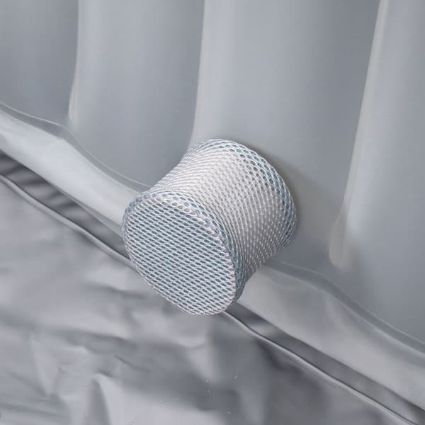 Bubbelbad 4 platser kvadrat - RELXTIME - 130 Jets - Grå - Filter och presenning inkluderad