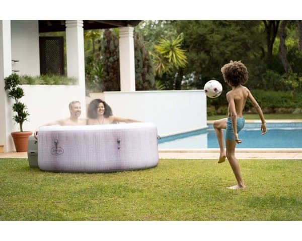 Spa gonflabel BESTWAY - Lay-Z-Spa® Cancun - 120 airjets™ - 180 x 66 cm - 2 till 4 personer - Rund (överdrag, patron, diffusor)