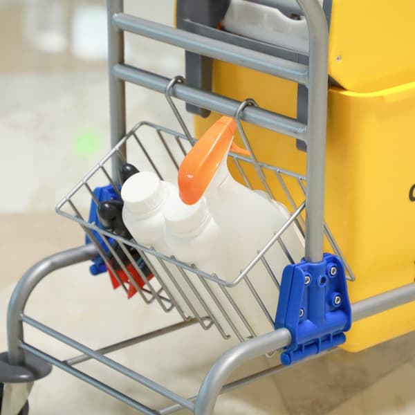 Rootz Cleaning Trolley - Professional Cleaning Cart - Trolley On Wheels - Enkla rengöring - 73 cm x 45 cm x 95 cm
