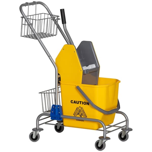 Rootz Cleaning Trolley - Professional Cleaning Cart - Trolley On Wheels - Enkla rengöring - 73 cm x 45 cm x 95 cm