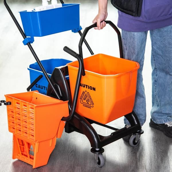 Rootz Professional Cleaning Tralley - Talonmiehen kärry - puhdistuskärry - Helppo lattiapuhdistus - 78 cm x 45cm x 95 cm