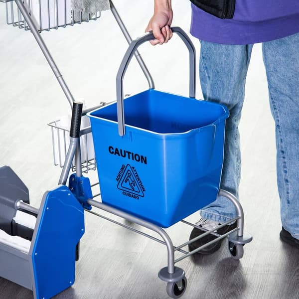 Rootz Cleaning Trolley - Husholdningsvogn - Professionel rengøringsvogn - 26L Kapacitet - 73L x 45W x 95H cm