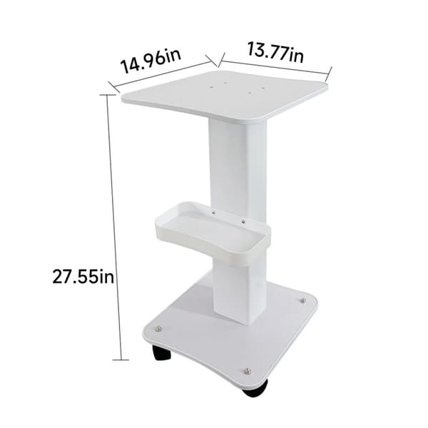 Salonvogn, 40 kg bæreevne, skridsikker design, nem mobilitet,HVID