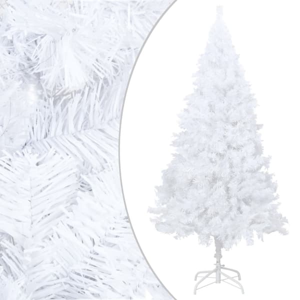 vidaXL kunstigt juletræ med lys og kuglesæt 150 cm PVC hvid -  Juletræer