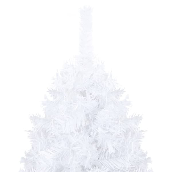 vidaXL kunstigt juletræ med lys og kuglesæt 150 cm PVC hvid -  Juletræer