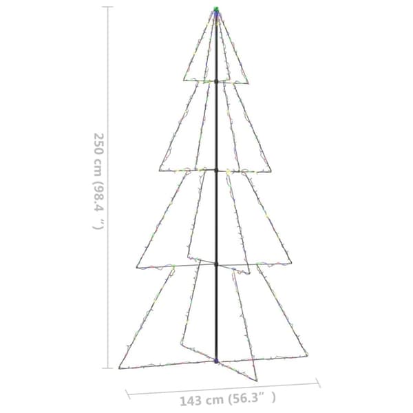 vidaXL Kartiojoulukuusi 360 -LED-valoa sisä/ulkokäyttöön 143x250 cm -  Joulukuuset