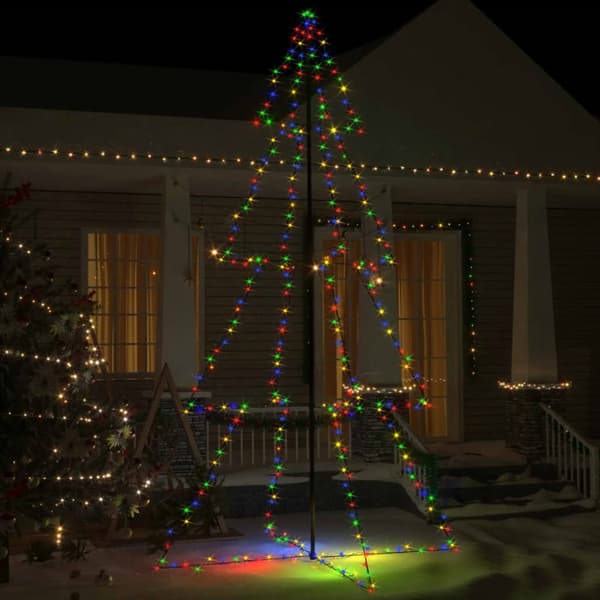 vidaXL Kartiojoulukuusi 360 -LED-valoa sisä/ulkokäyttöön 143x250 cm -  Joulukuuset