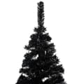 Miniatyrbillede 4 af 11: vidaXL kunstigt juletræ med lys og kuglesæt 120 cm PVC sort -  Juletræer