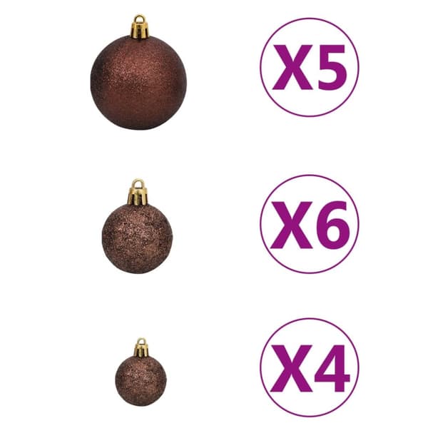 vidaXL Tekojoulukuusi palloilla esivalaistu musta 150 cm PVC - Joulukuuset