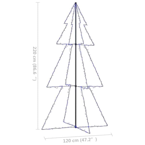 vidaXL lysende juletræ 120x220 cm 300 LED'er indendørs/udendørs -  Juletræer