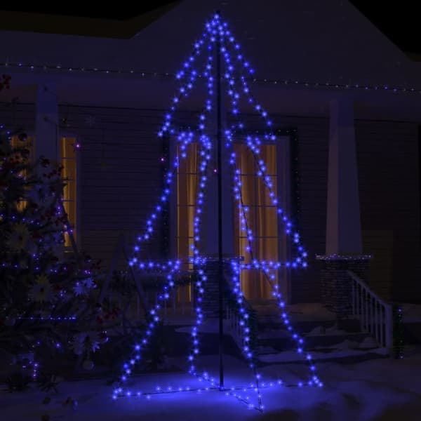 vidaXL lysende juletræ 120x220 cm 300 LED'er indendørs/udendørs -  Juletræer