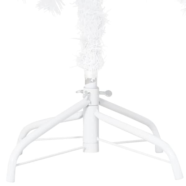 vidaXL kunstigt juletræ med lys og kuglesæt 120 cm PVC hvid -  Juletræer