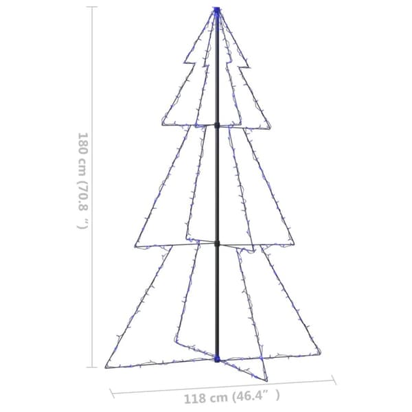 vidaXL Ljuskon för julgran 240 LED inne/ute 118x180 cm - Julgranar