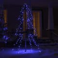 Miniatyrbillede 4 af 9: vidaXL lysende juletræ 78x120 cm 160 LED'er indendørs/udendørs -  Juletræer