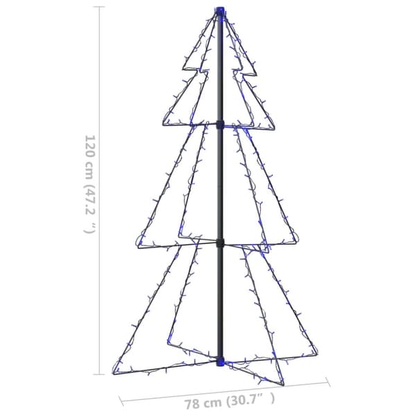 vidaXL lysende juletræ 78x120 cm 160 LED'er indendørs/udendørs -  Juletræer