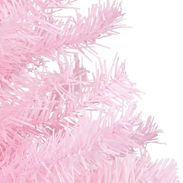 vidaXL Tekojoulukuusi palloilla esivalaistu pinkki 120 cm PVC -  Joulukuuset
