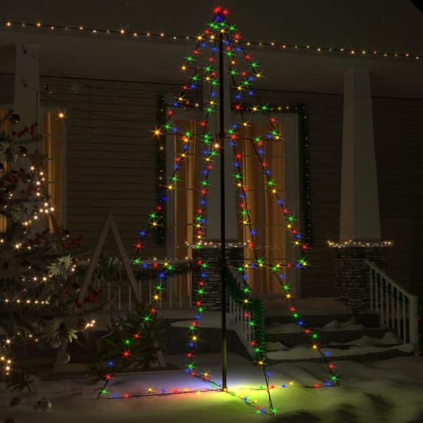 vidaXL lysende juletræ 118x180 cm 240 LED'er indendørs/udendørs -  Juletræer