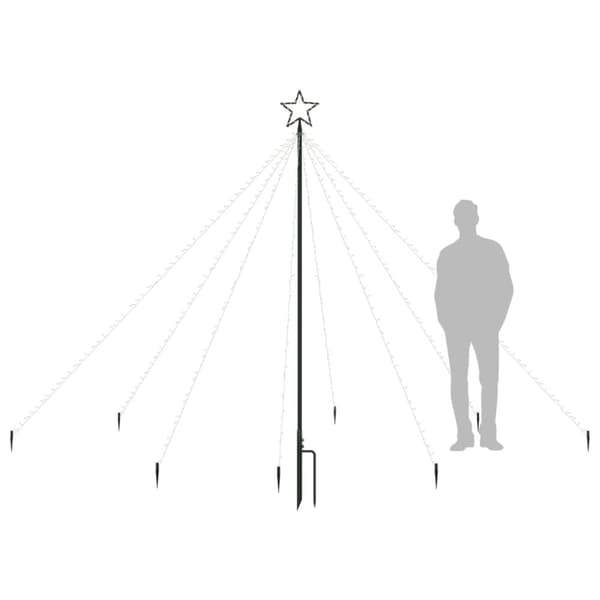 vidaXL Joulukuusen valot sisä-/ulkokäyttöön 400 LED-valoa sininen 2,5m -  Joulukuuset