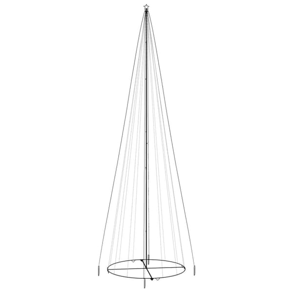 vidaXL Kartio joulukuusi 1134 lämpimän valkoista LED-valoa 230x800 cm -  Joulukuuset