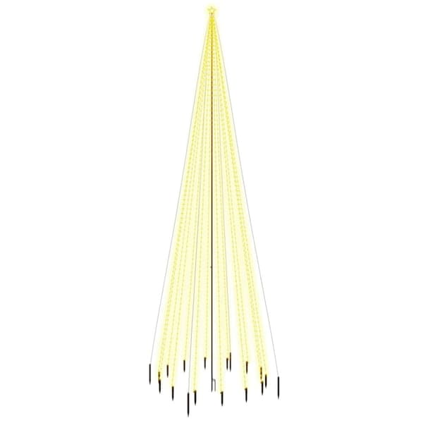 vidaXL Joulukuusi piikillä 1134 lämpimän valkoista LED-valoa 800 cm - Joulukuuset