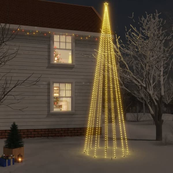vidaXL Joulukuusi piikillä 1134 lämpimän valkoista LED-valoa 800 cm - Joulukuuset