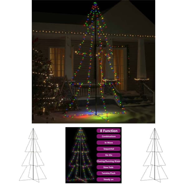 The Living Store Kartiojoulukuusi 360 -LED-valoa sisä/ulkokäyttöön 143x250 cm -  Joulukuuset